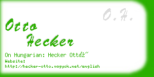 otto hecker business card